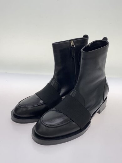 商品画像：タグ付/サイドジップ/エラスティック/ブーツ/40/BLK/牛革/2011.1 2