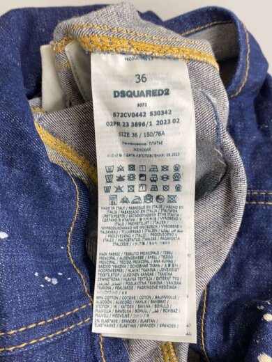 商品画像：23SS Draped/ノースリーブワンピース/36/デニム/IDG/総柄/S72CV0442 S303// 5