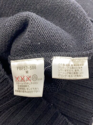 商品画像：ニット・セーター(厚手)/M/ウール/BLK/無地/FBF57-586// 5