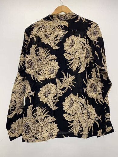 商品画像：長袖シャツ/L/レーヨン/NVY/総柄 2