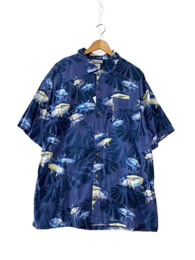 商品画像：半袖シャツ/XL/コットン/NVY/総柄// 1