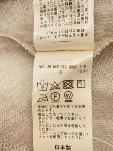商品画像：半袖ワンピース/36/リネン/BEG/無地/20-040-922-6060-2-0// 5
