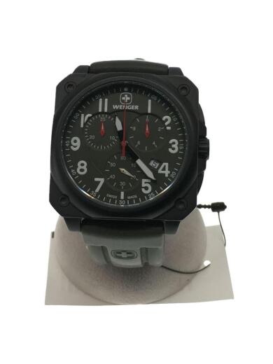 画像：WENGERエアログラフコクピット 77011/クォーツ腕時計/アナログ/ラバー/GRN/7701X1