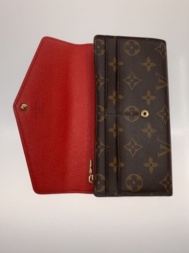 商品画像：2)ポルト・フォイユ・サラ_モノグラム・キャンバス_コクリコ/PVC/BRW/レディース// 4