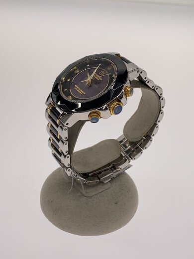 商品画像：クォーツ腕時計/アナログ/BLK/SLV// 2