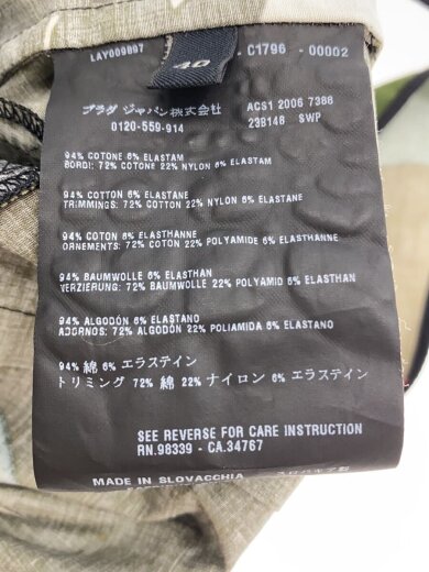 商品画像：胸、背中、裾付近汚れ有/ノースリーブワンピース/40/コットン/マルチカラー/総柄 5