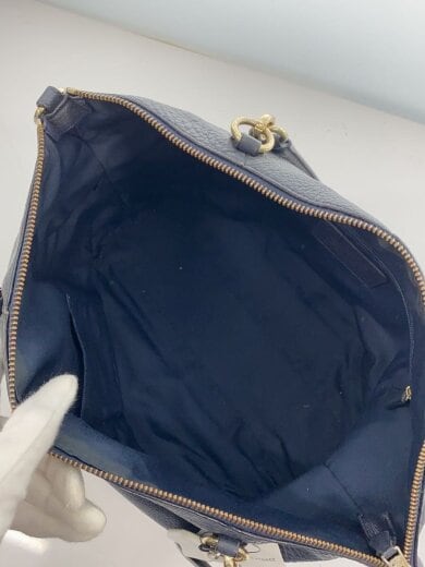 商品画像：ショルダーバッグ/レザー/NVY 6