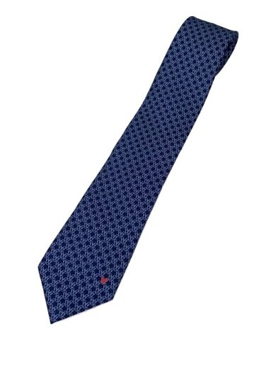 商品画像：ネクタイ/シルク/BLU/総柄/メンズ 1