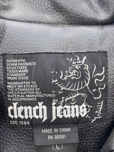 商品画像：CLENCH JEANS/スタジャン/L/フェイクレザー/BLK 3