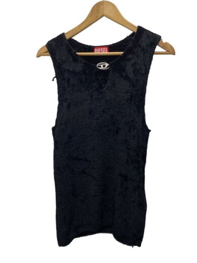 商品画像：ニットベスト(厚手)/L/ポリエステル/BLK/無地/0BNAB 1