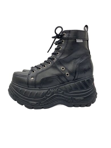 商品画像：ハイカットスニーカー/23.5cm/BLK/レザー/4460013 1