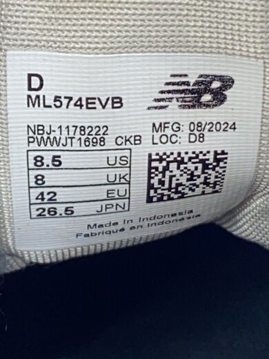 商品画像：ローカットスニーカー/26.5cm/BLK/ML574EVB 5