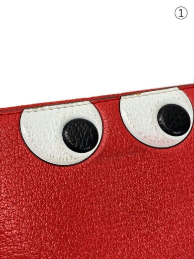 商品画像：Eyes/長財布/レザー/RED/無地/レディース// 8