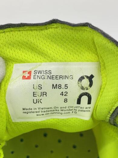 画像：OnCLOUD X/ローカットスニーカー/42/グレー/イエロー/黄色/靴/メンズ/メッシュ/トレーニング5