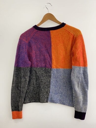 商品画像：パッチワーク/デザインニット・セーター(厚手)/M/ウール/マルチカラー 2
