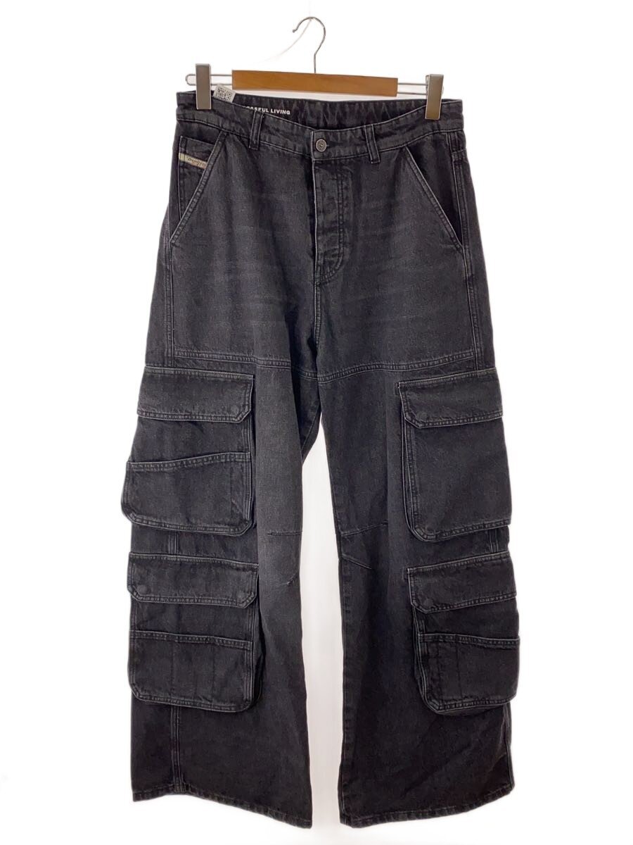 DIESEL / カーゴパンツ/27/デニム/BLK/無地/d-sire cargo//
