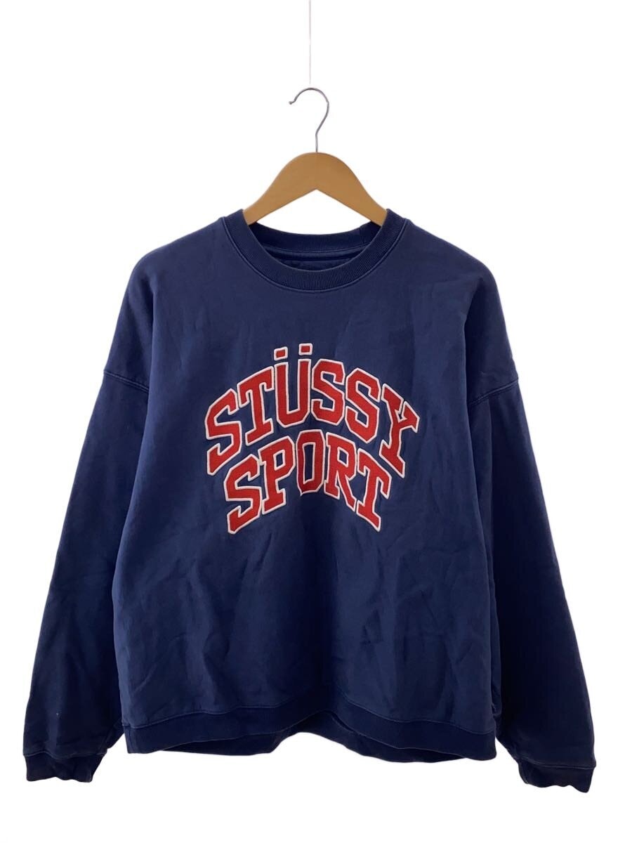 STUSSY / 22AW/RELAXED OVERSIZED CREW/スウェット/L/コットン/NVY/118487//