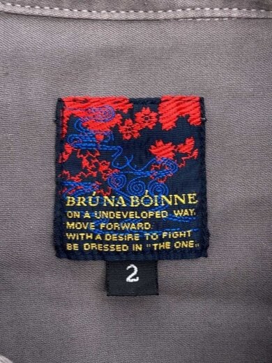 商品画像：長袖シャツ/2/コットン/GRY/無地/4358 3