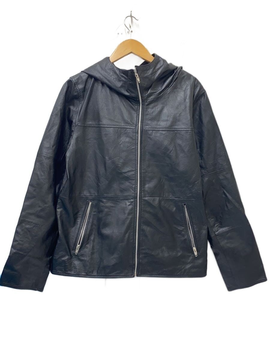 roshell / フーデッドジャケット/L/レザー/BLK/無地/210504