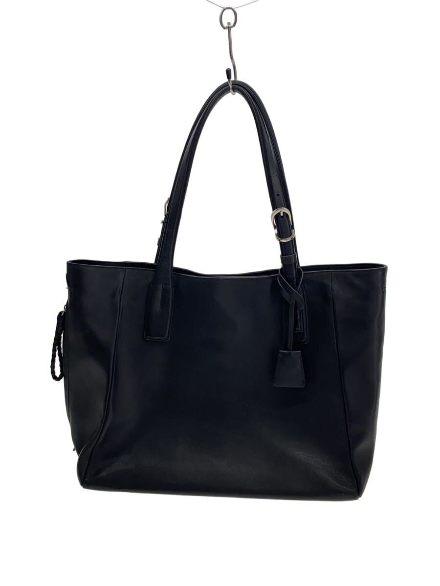 P.i.d / トートバッグ/レザー/BLK/無地/PAZ101//