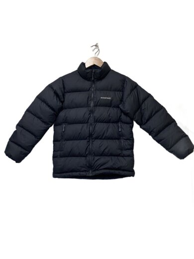 商品画像：ダウンジャケット/150サイズ/ポリエステル/BLK/無地/1101619/キッズ/フード欠品 1
