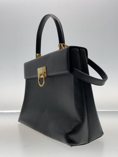 商品画像：ハンドバッグ/レザー/BLK/無地/DY-21 8791 2