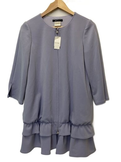 商品画像：7分袖ワンピース/36/ポリエステル/BLU/無地/5827010 1