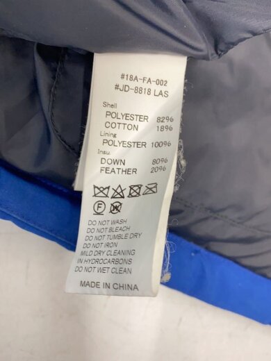 商品画像：ダウンベスト/38/ポリエステル/BLU/無地/18A-FA-002 5