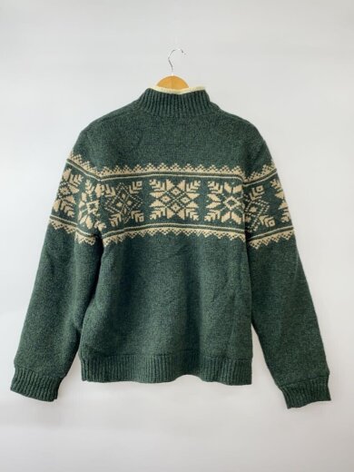 商品画像：クラシック・ラグ・ウールセーター/503218/XXL/ウール/GRN/総柄// 2