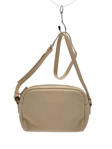 商品画像：エンボスロゴ/ショルダーバッグ/レザー/BEG/NS03-03 1