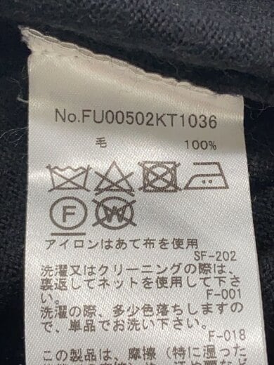 商品画像：ニット・セーター(厚手)/S/ウール/BLK/無地/FU0052KT1036 4