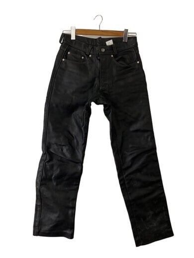 商品画像：usa製ボトム/30/レザー/BLK/無地 1