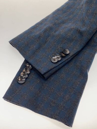 商品画像：テーラードジャケット/48/ウール/NVY/チェック/JL0526AQ 6