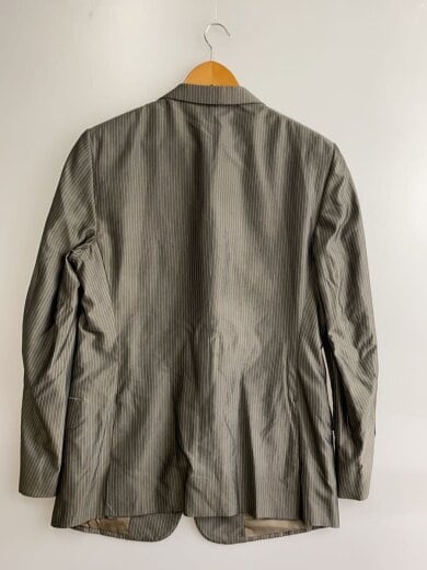 商品画像：PURESILK/シルク100/3B/ストライプ/テーラードジャケット/52/シルク/GRY 2