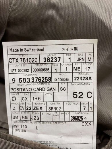 商品画像：PURESILK/シルク100/3B/ストライプ/テーラードジャケット/52/シルク/GRY 4