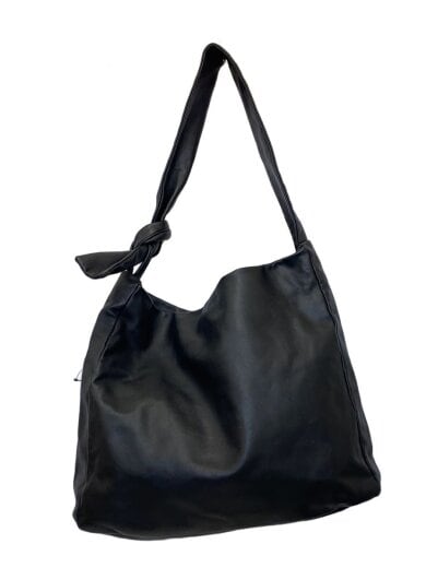 商品画像：leather shoulder bag/ショルダーバッグ/レザー/BLK/無地 1