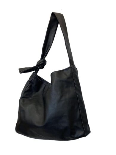 商品画像：leather shoulder bag/ショルダーバッグ/レザー/BLK/無地 2