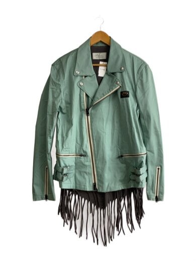 商品画像：シングルライダースジャケット/0/コットン/GRN/無地/18SH-BL-02 1