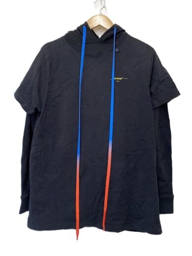 商品画像：レイヤードパーカー/バックプリント/19AW/XS/コットン/BLK/OMAB033F19185010 1