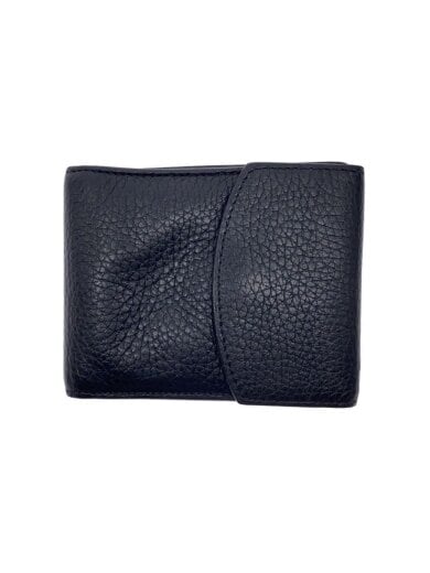 商品画像：2つ折り財布/レザー/BLK/無地/メンズ/S55UI0294// 1