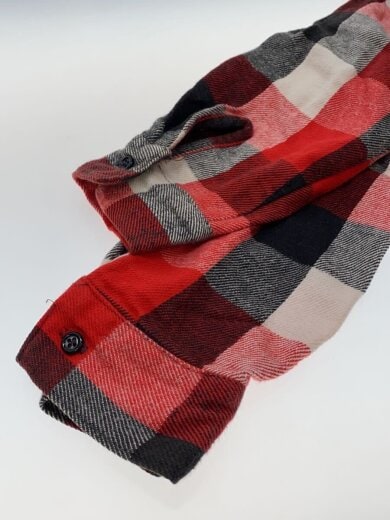 画像：FIVE BROTHERusa製/70-80s/三角タグ/長袖シャツ/M/ウール/RED/チェック4