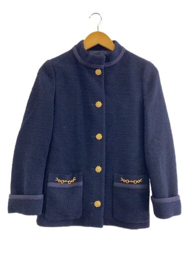 商品画像：Dark blue wool jack/38/ウールツイード/金ボタンNVY/ホースビット/649322ZAF5 1