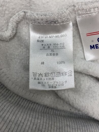 商品画像：スウェット/XL/コットン/GRY/無地/23FW-MP-MLB03 4