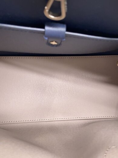 商品画像：ノットミディアムサッチェル/トートバッグ/レザー/BLU 6