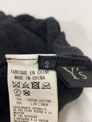 商品画像：ニットベスト(薄手)/2/リネン/BLK/無地/YD-K17-088 4