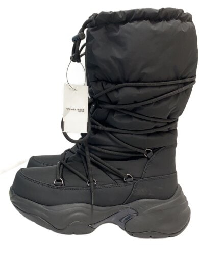 商品画像：PUFFER LONG/ロングブーツ/23.5cm/BLK/ポリエステル 1