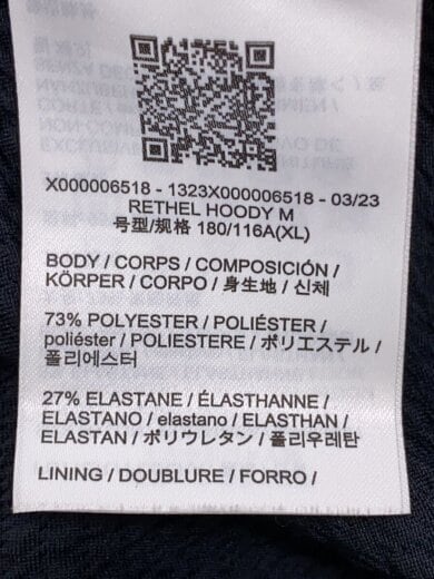 商品画像：パーカー/XL/ポリエステル/BLK/無地// 4