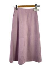 ウールナイロンセミフレアスカート/32/ウール/PNK/12-05-24-05332-HN