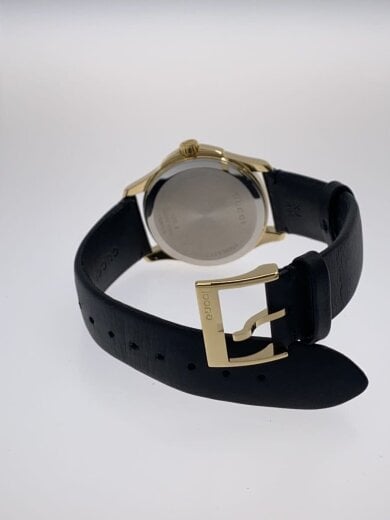 商品画像：クォーツ腕時計/アナログ/レザー/SLV/BLK/126.4 4