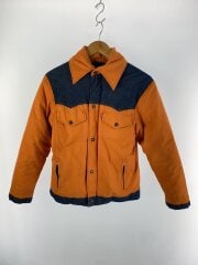 デニム切り替え/ダウンジャケット/S/ナイロン/ORN/無地/70402